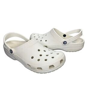 CROCS Classic White Clogs Sandal Unisex W11/M9 Slip On Waterproof Pool Outdoors